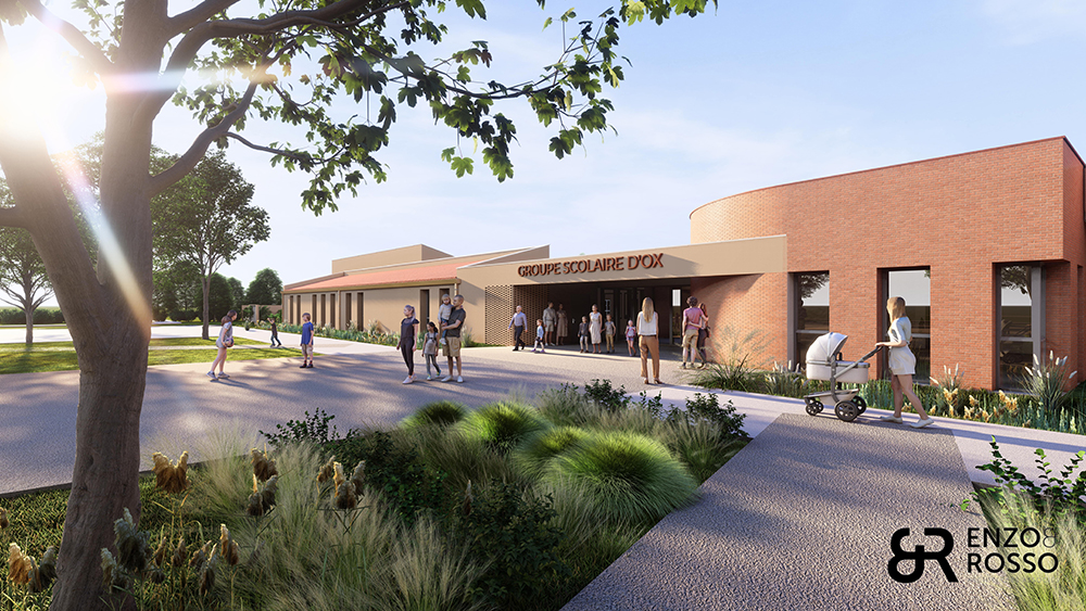 Vue entrée Ecole Ox